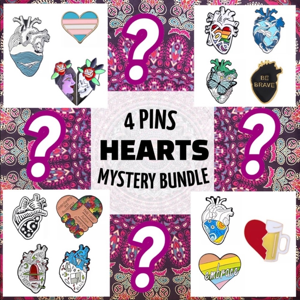 Love Anatomy Heart Pin Gold Rainbow Pride Cufflink - Picture 8 of 9